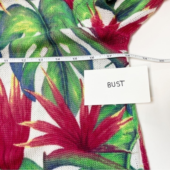 Show Me Your MuMu Shiver Shoulder Sweater XS Palm Flings botanical lightweight - Picture 5 of 9